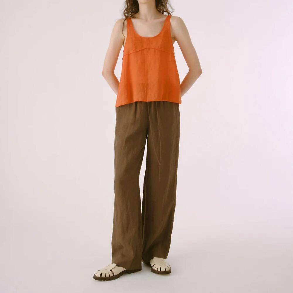 NEW SAYAKA DAVIS relaxed wide leg pull on pants in espresso